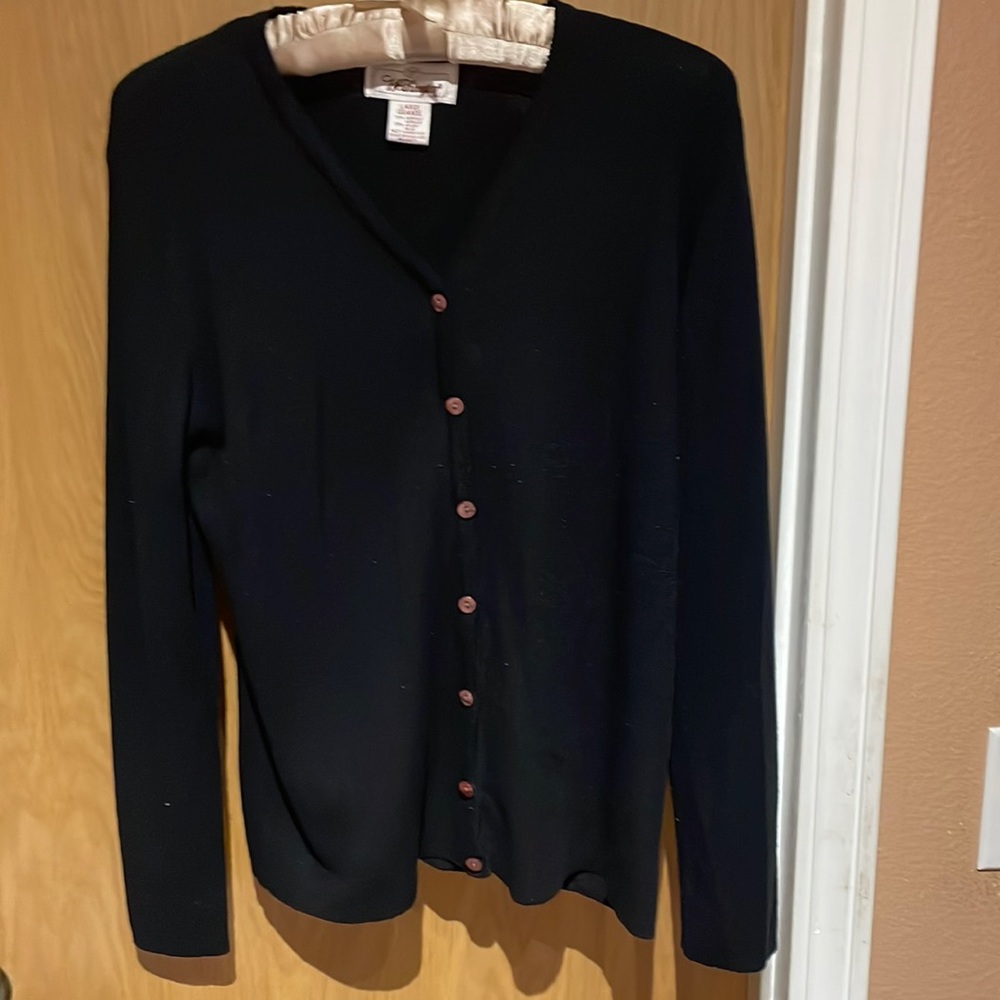 Black Worthington button down sweater. Large
